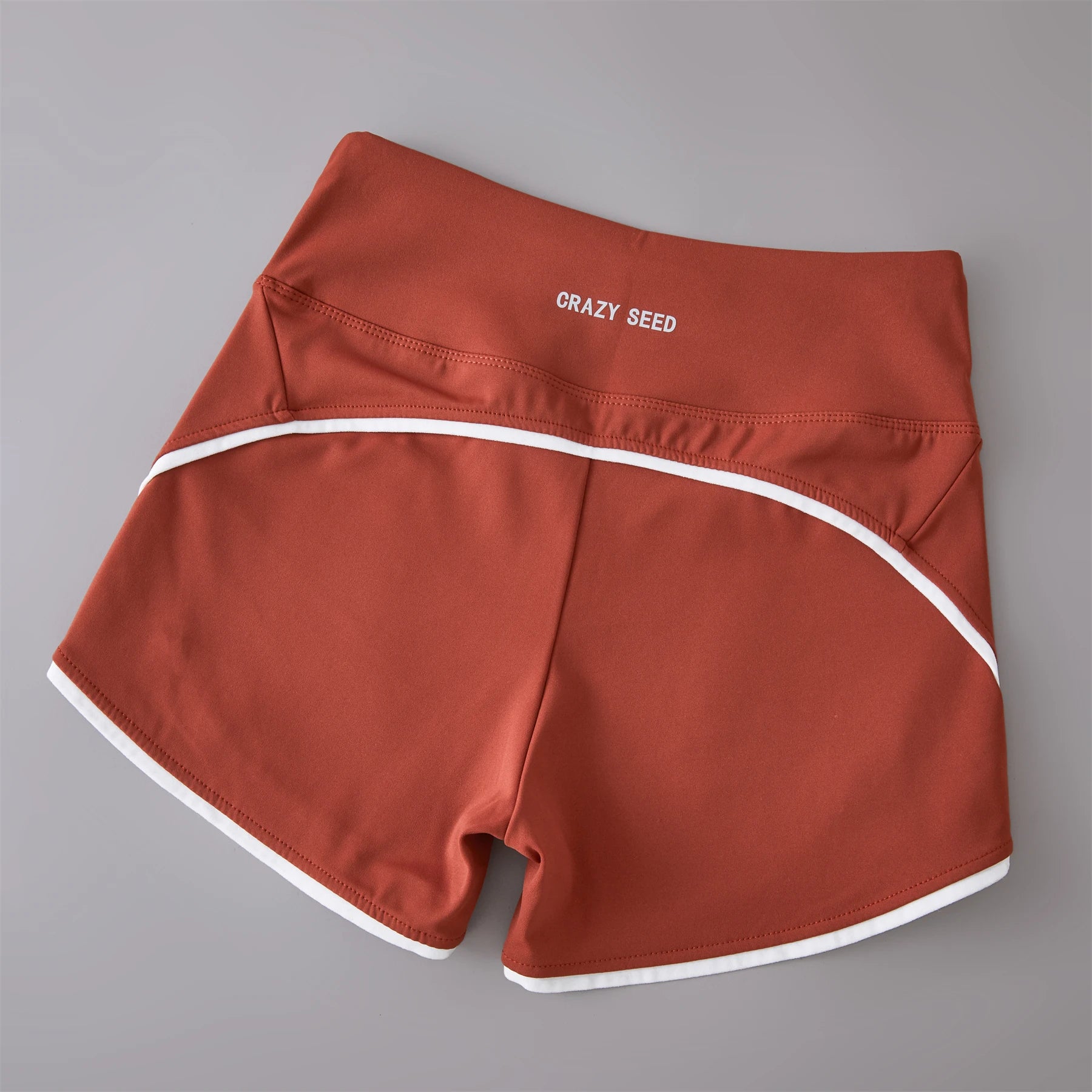 High Colored Temperature Short’s/Color Contrast High Waist Sport’s/Tight Elastic Peach Hip Training Fitness Yoga Hot Pants.