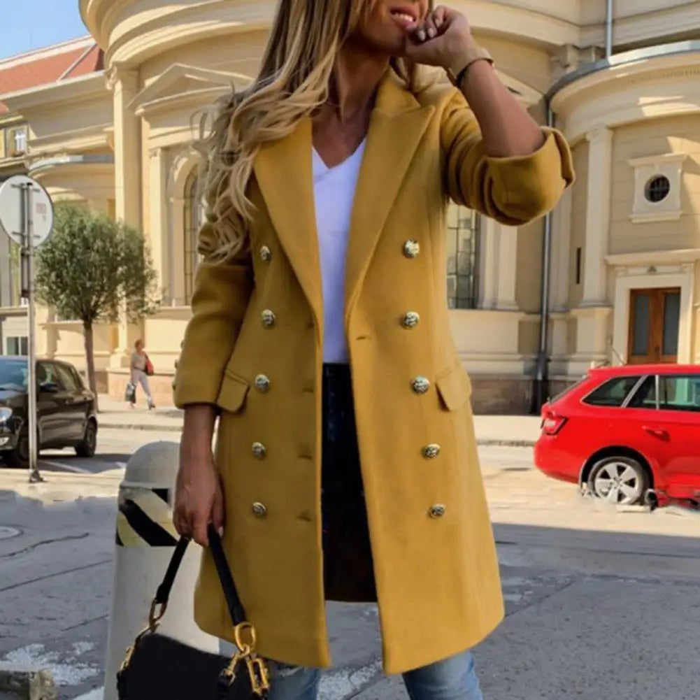 Classic Open Up Overcoat/Turn Down Button/Woolen Made/Long Sleeved/Slim Fitted Autumn Wear/Casual Overcoat For Daily Wear.