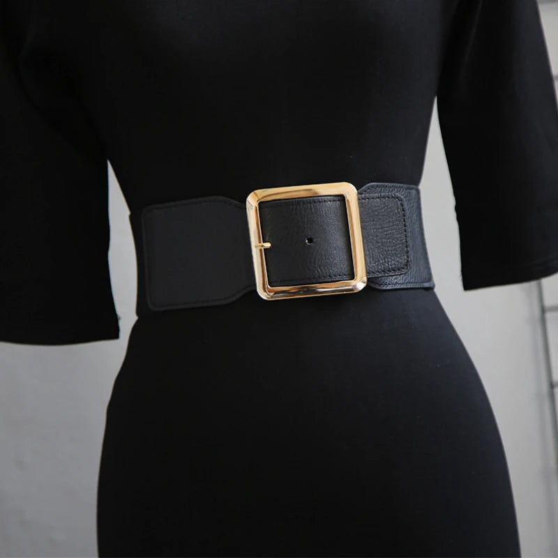 Trending Big Belts Waist Corset/BeltWide Elastic Cummerbund’s/Black StretchPlus Size Belt Dress Fashion Ladies Wear.