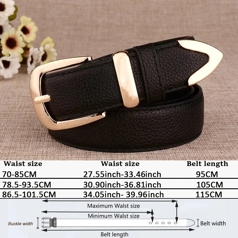 Fashion Genuine Leather Belt’s/High Quality Gold Buckle