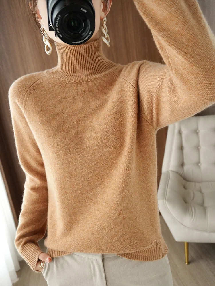 Luxury Soft Knit Long-Sleeve Sweater – Classic Fit in Neutral Tones | Modern Blend Boutique