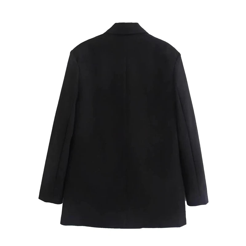 Women’s Plaid Single-Button Blazer – Tailored Notched Collar Jacket | Elegant Office & Casual Chic Outerwear