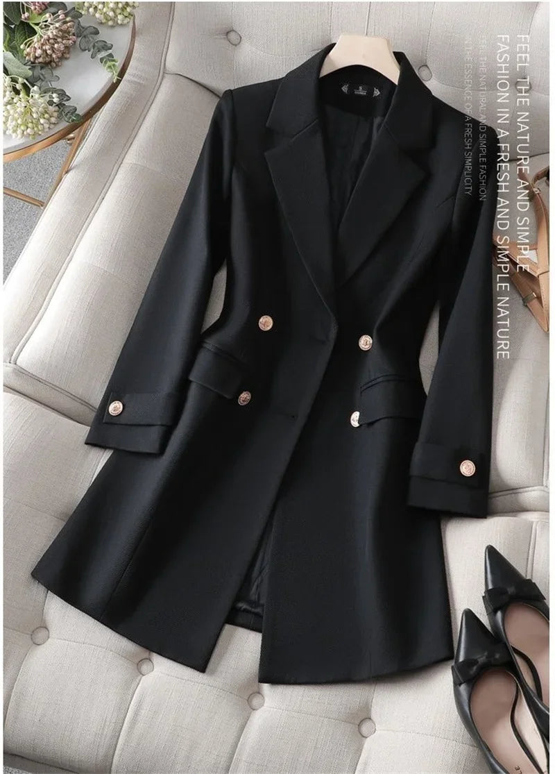 Timeless Elegance Longline Double-Breasted Blazer|Modern Blend Boutique | Elevated Women’s Workwear