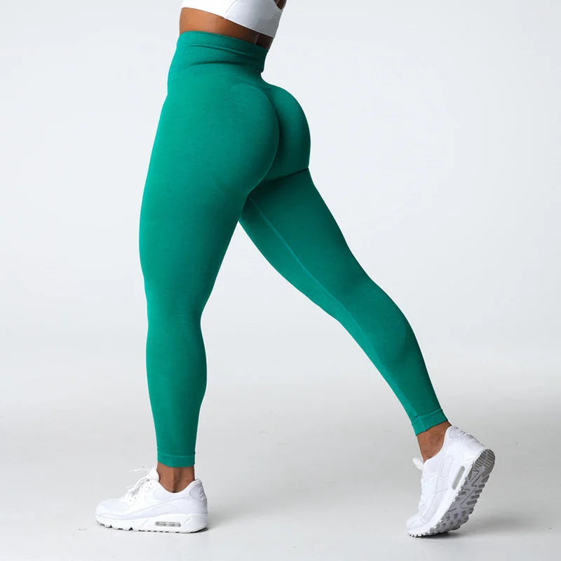Women’s High-Waist Booty-Lifting Sculpting Leggings – Seamless Padded Shapewear Compression Workout Pants