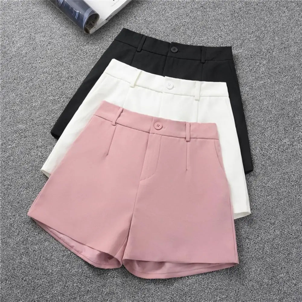 Suited Line Shorts Elegant High Waist/Wide Leg Suit Short Commute Summer Suit Shorts Casual Slim Hot Short Pants