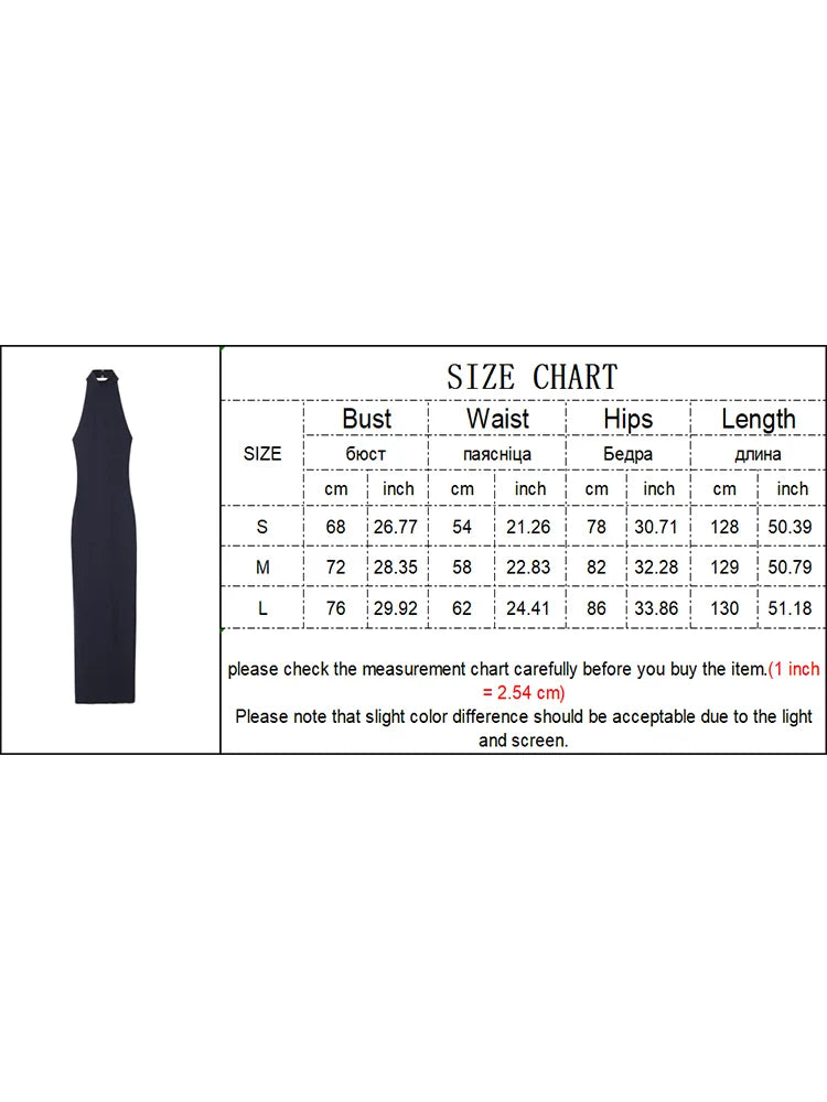 Polished TFMLN Women Halter Neck Dress/Long Chic Off Shoulder Backless Sexy  Maxi Dress/Elegant Solid Party Dress.