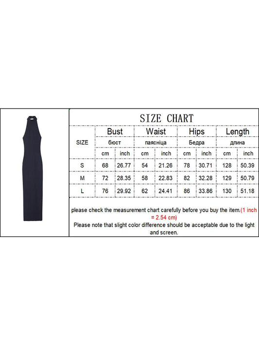 Polished TFMLN Women Halter Neck Dress/Long Chic Off Shoulder Backless Sexy  Maxi Dress/Elegant Solid Party Dress.