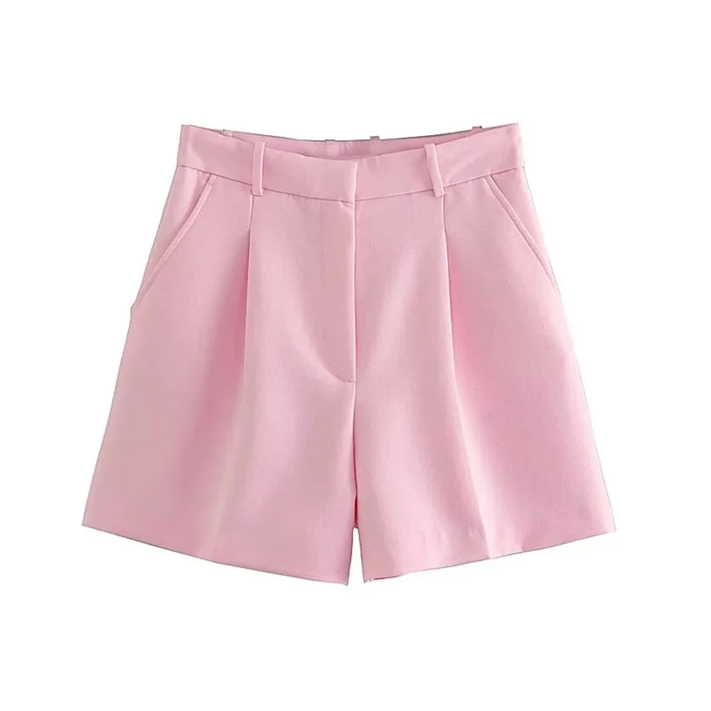 Timeless Tailored Bermuda Shorts – High-Waist Elegant Fit
