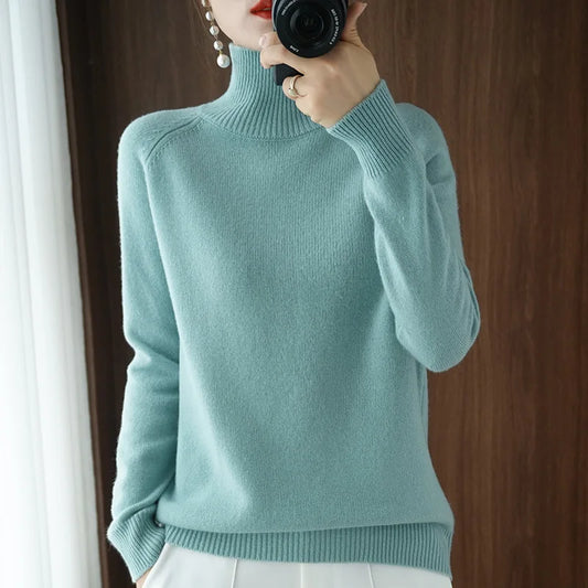 Luxury Soft Knit Long-Sleeve Sweater – Classic Fit in Neutral Tones | Modern Blend Boutique