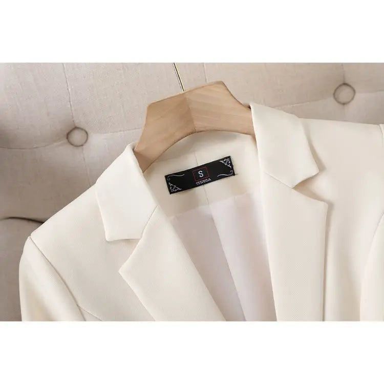 Modern Blend Boutique | Elegant Slim-Fit Women’s Blazer – Korean Inspired Tailored Office Jacket for Spring & Autumn