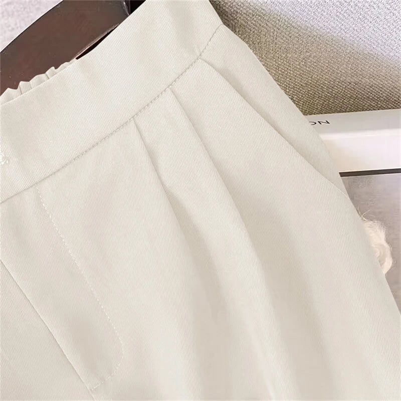 Khaki Office Double Breasted Suits Sets Women New Long Sleeve Blazer Jackets Conjunto Ol High Waist Straight Pants Outfit