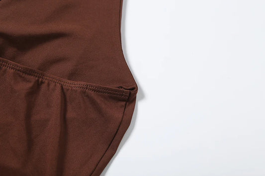 Timeless Elegance Metal Accent Halter Top