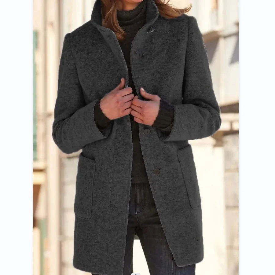 Cardigan Seasonal Coat/Warm Fashion Versatile Wear/Loose Fitted Retro Button/Collar Long Sleeve Y2k Overcoat.