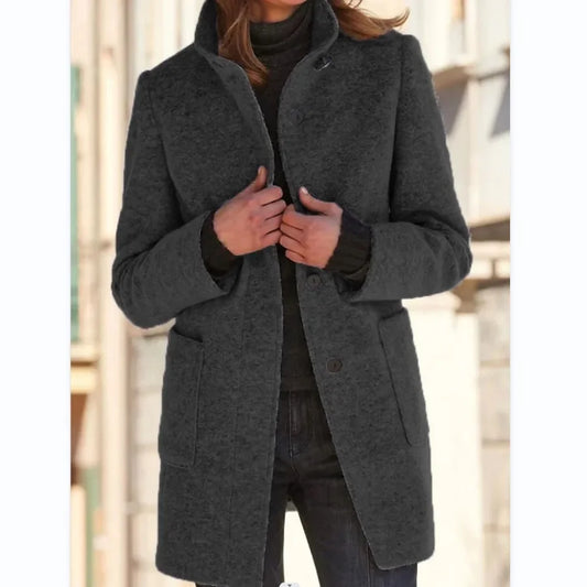 Cardigan Seasonal Coat/Warm Fashion Versatile Wear/Loose Fitted Retro Button/Collar Long Sleeve Y2k Overcoat.