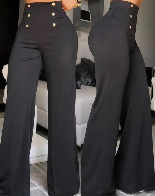 High Waist pants, single flare leg bottoms with Bootcut Flared Trousers.