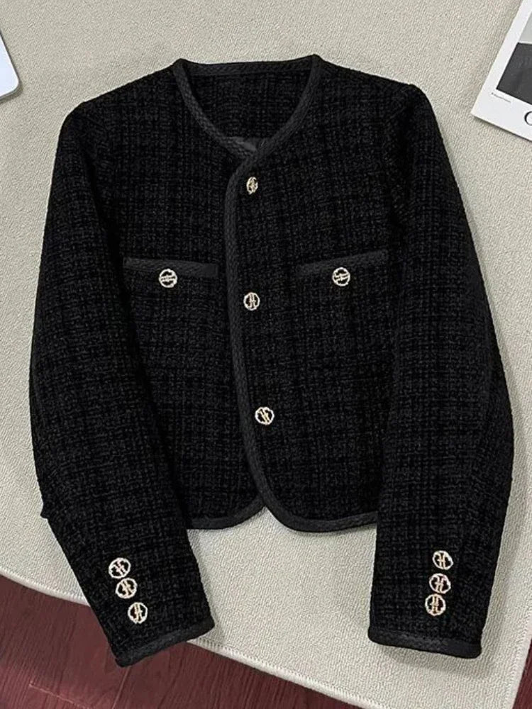 High-end Tweed Coat/Noble French Elegant Fashionable/Versatile Short Jacket.