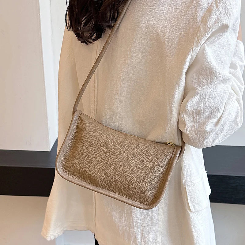 Modern Blend Boutique™ | Luxe Genuine Cowhide Leather Crossbody Bag – Premium Braided Strap Shoulder Purse for Women