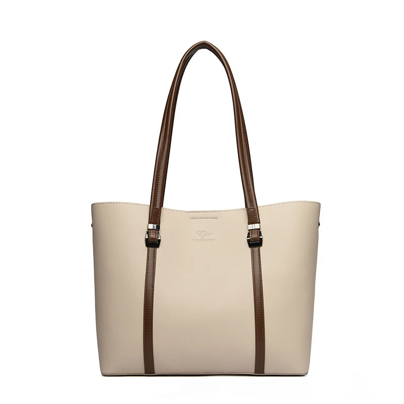 Large Capacity Leather Bag for Daily Commuting High Quality Pu Leather.