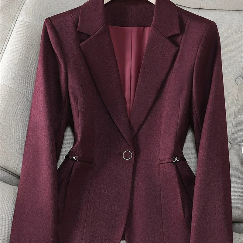 Timeless Elegance Sculpted Single-Button Blazer|Modern Blend Boutique | Women’s Tailored Workwear & Occasion Blazer