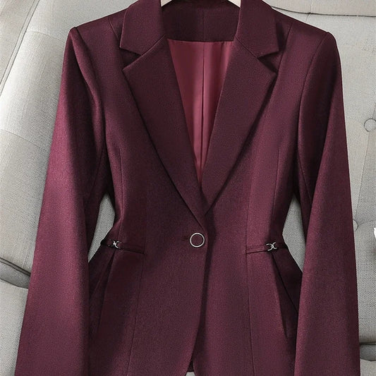 Timeless Elegance Sculpted Single-Button Blazer|Modern Blend Boutique | Women’s Tailored Workwear & Occasion Blazer