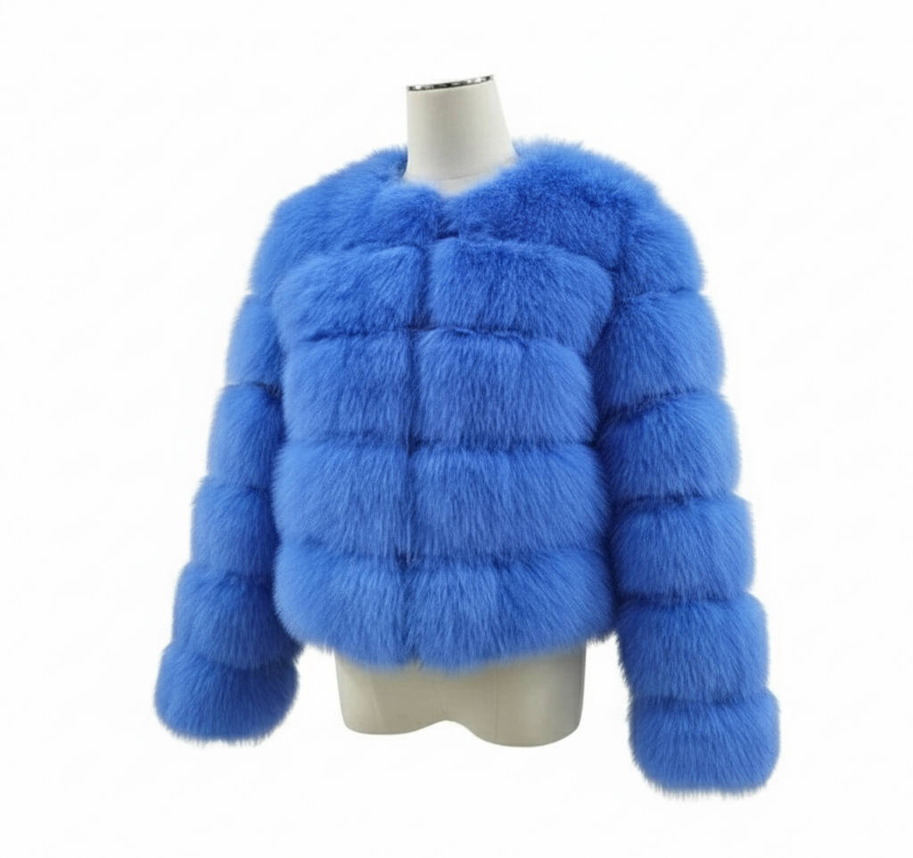 Faux Fur Coat’s For Winter/Women Short Coat Y2k Warm Furry Outerwear/O~Neck Knitted Puffy Warm Coat’s.