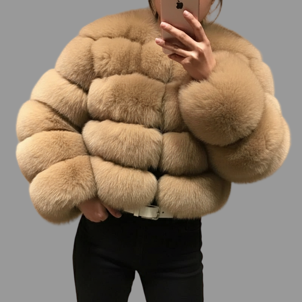 Faux Fur Coat’s For Winter/Women Short Coat Y2k Warm Furry Outerwear/O~Neck Knitted Puffy Warm Coat’s.