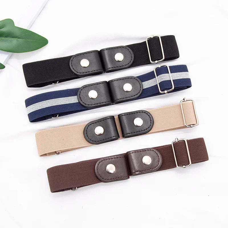 New Adjustable Belt’s for Women/Buckle-Free Waist Jean Pant’s/No Buckle Stretch Elastic Waist/Lazy Invisible Belt