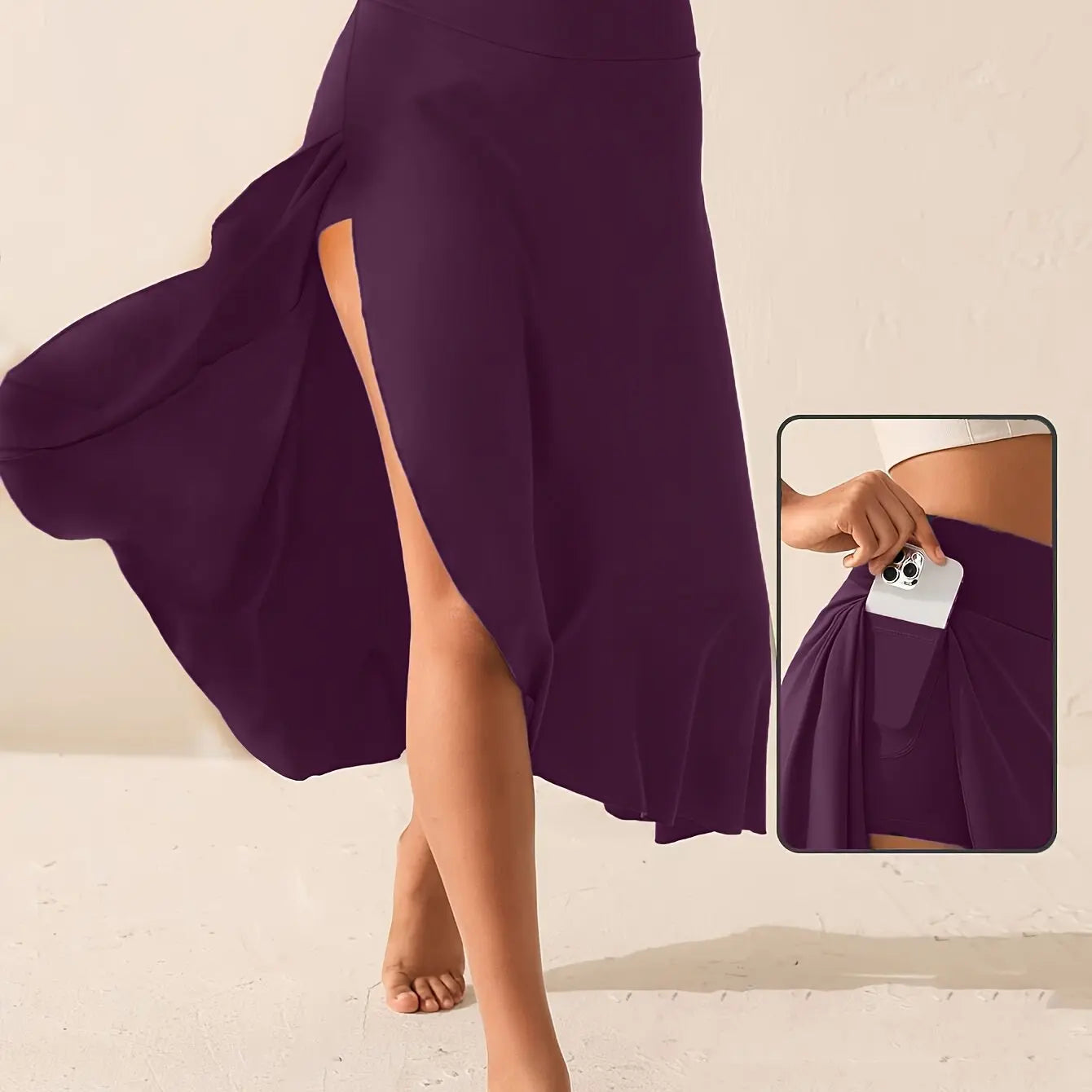 Irregular Retro High Ankle Length Skirt/Blossom Ruffled Solid Colored Skirt With Pocket’s/Asymmetrical A Line.
