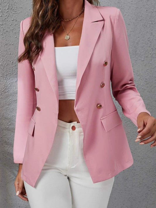 New Classic Winter Blazer’s/Solid Colored Button Up Styled Blazer/Fashion Casual Suit/Slim Fitted Blazers Women.