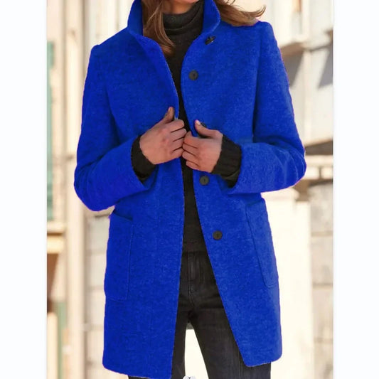 Cardigan Seasonal Coat/Warm Fashion Versatile Wear/Loose Fitted Retro Button/Collar Long Sleeve Y2k Overcoat.