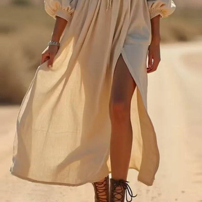 Desert Grace Lace-Up Maxi Dress | Modern Blend Boutique