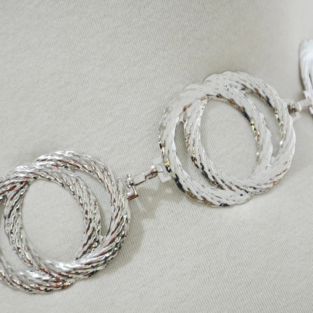 Big O-Ring Chain Belts for Women Girls Body Chain For Party Wedding Daily Accessory Wear.