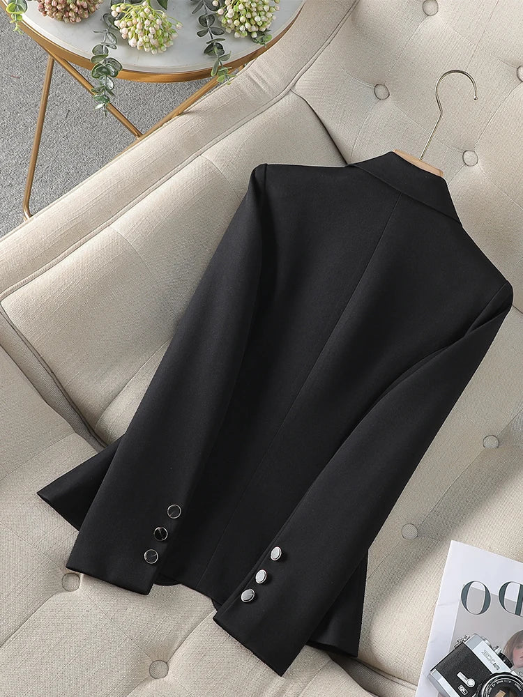 Women’s Tailored Slim Fit Blazer Jacket – Elegant Single Button Office Blazer for Business & Chic Workwear | Modern Blend Boutique