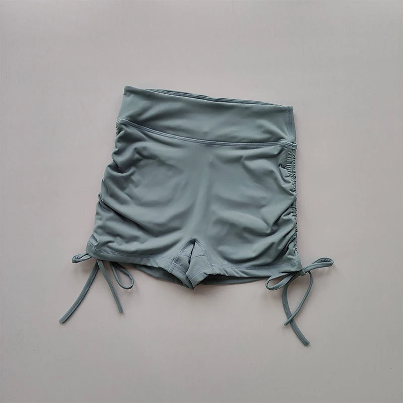 Women's High Waisted Drawstring Shorts Sexy Butt Lifting Gym Yoga Running Shorts Quick Dry Workout Activewear