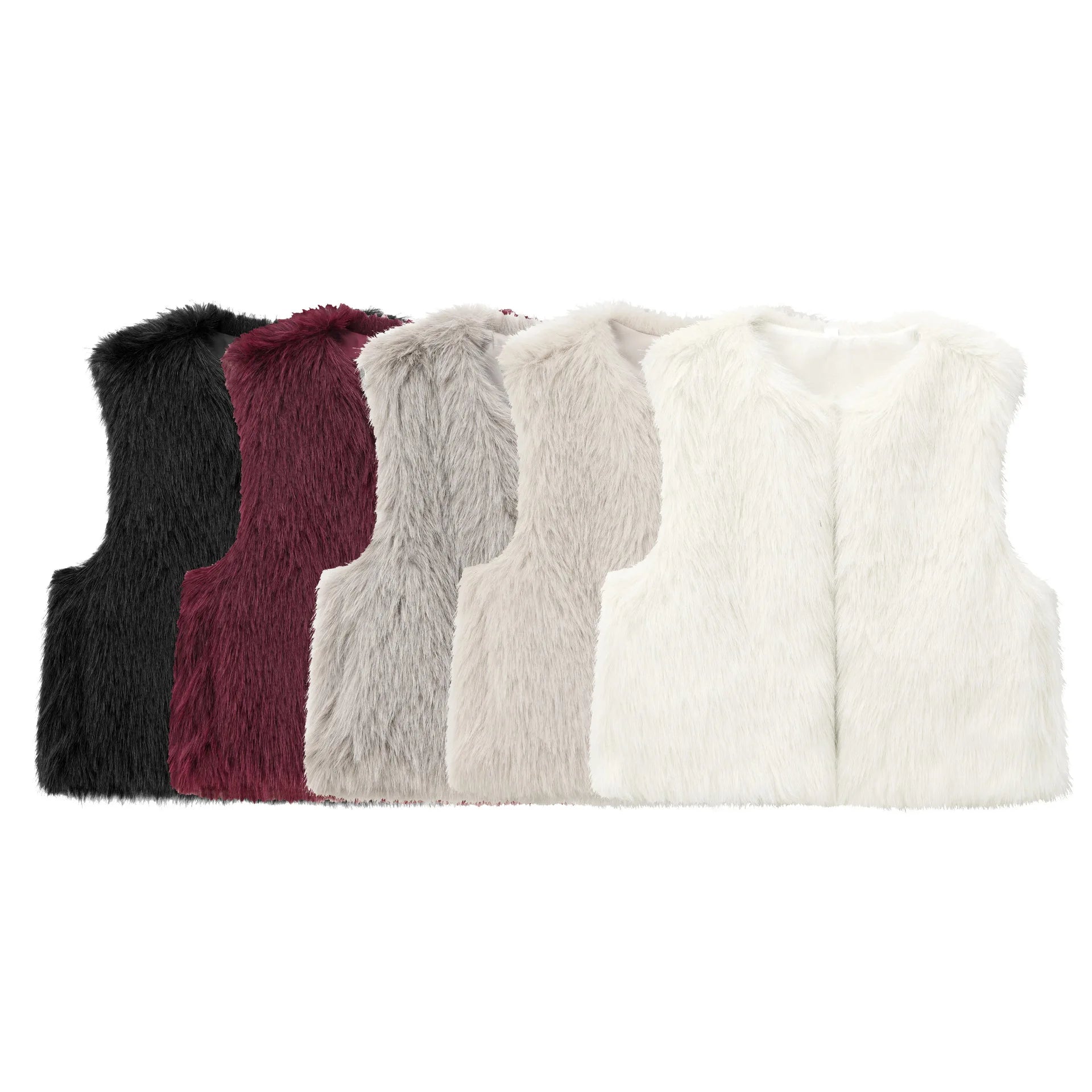 Women's Autumn Winter Faux Fur/ Warm Vest Casual Vest Coat/Sleeveless Jacket Fashion Streetwear New Outerwear.