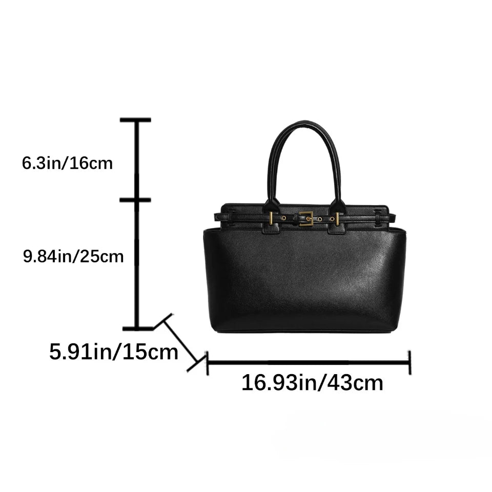 Luxury Large Capacity Tote Bag for Women – Elegant PU Leather Designer Work Handbag
