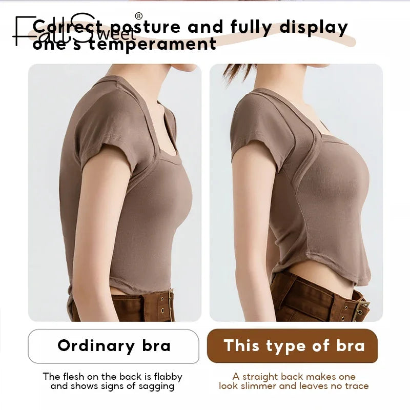 Women’s Posture Corrector Sports Bra Vest | Seamless Back Support Wireless Shapewear Bra | Activewear & Everyday Comfort