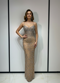 Luxury Rhinestones Sexy Mesh/See Through Bodycon Dress/Women Cocktail party Gown Red Carpet Club Stage Outfit.
