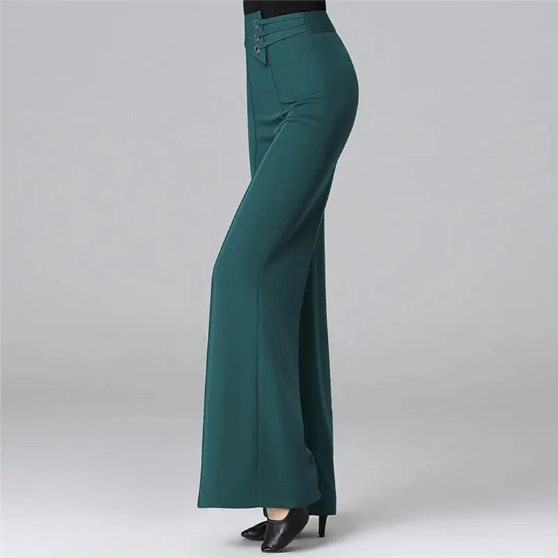 Women's Trousers/New Fashion High Waist Wide Leg Pants/Female Casual Straight Leg Pants.