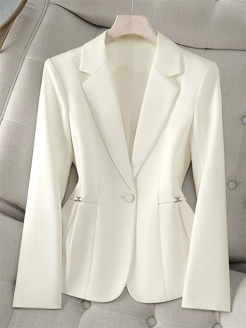 Timeless Elegance Sculpted Single-Button Blazer|Modern Blend Boutique | Women’s Tailored Workwear & Occasion Blazer