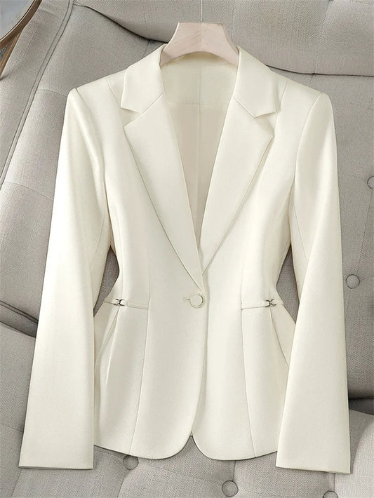 Timeless Elegance Sculpted Single-Button Blazer|Modern Blend Boutique | Women’s Tailored Workwear & Occasion Blazer