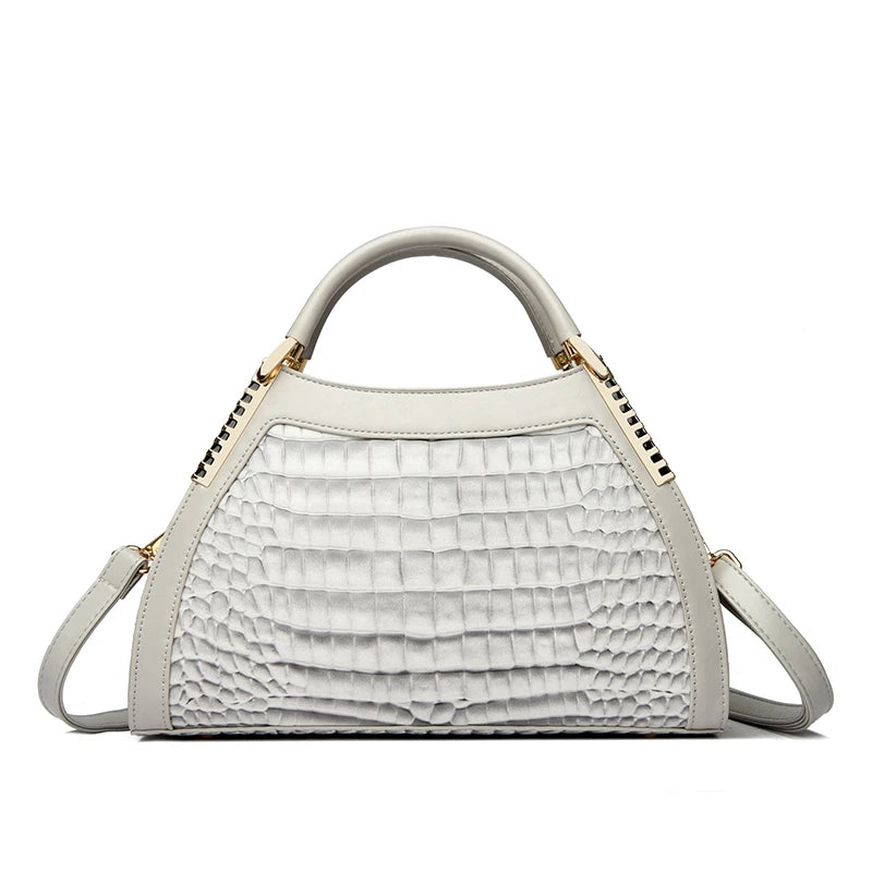 Alligator Patent Leather Shoulder Crossbody Hand Bags for/Luxury Designer Hobos Two Layers Sac.