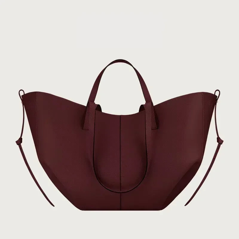 Large Capacity Classic Shoulder Bag/Shape Bucket Under Armrests Versatile Leather Trend Bag.