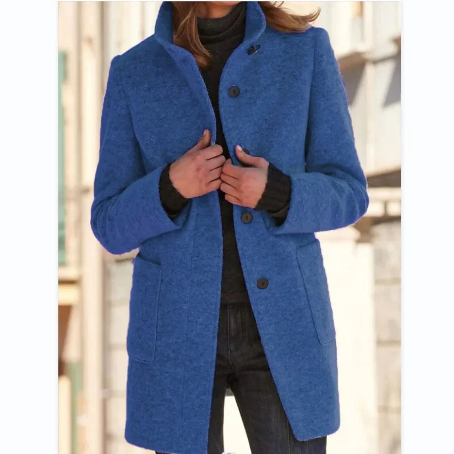 Cardigan Seasonal Coat/Warm Fashion Versatile Wear/Loose Fitted Retro Button/Collar Long Sleeve Y2k Overcoat.