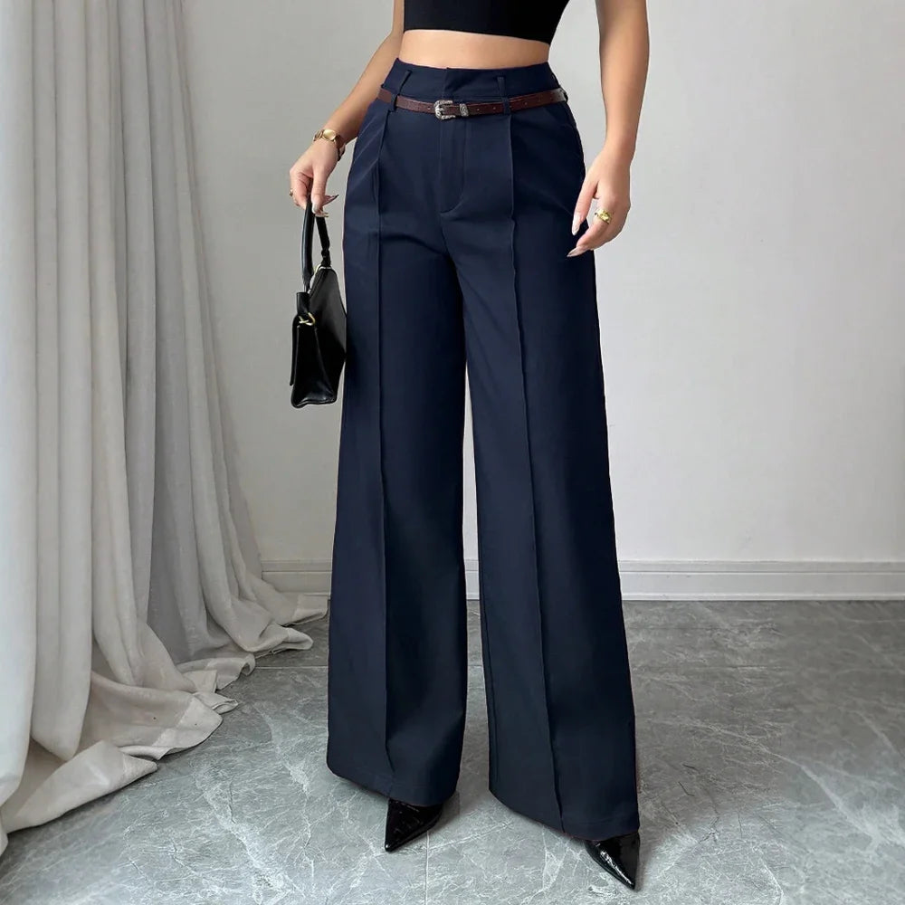Modern Commense Trouser’s/Loose Fitted Pant’s/Tatting Designed/Slightly Stretched Pant’s/Comfortable High Ride Wear/Plain Full Length/ Wide Leg Pant’s.