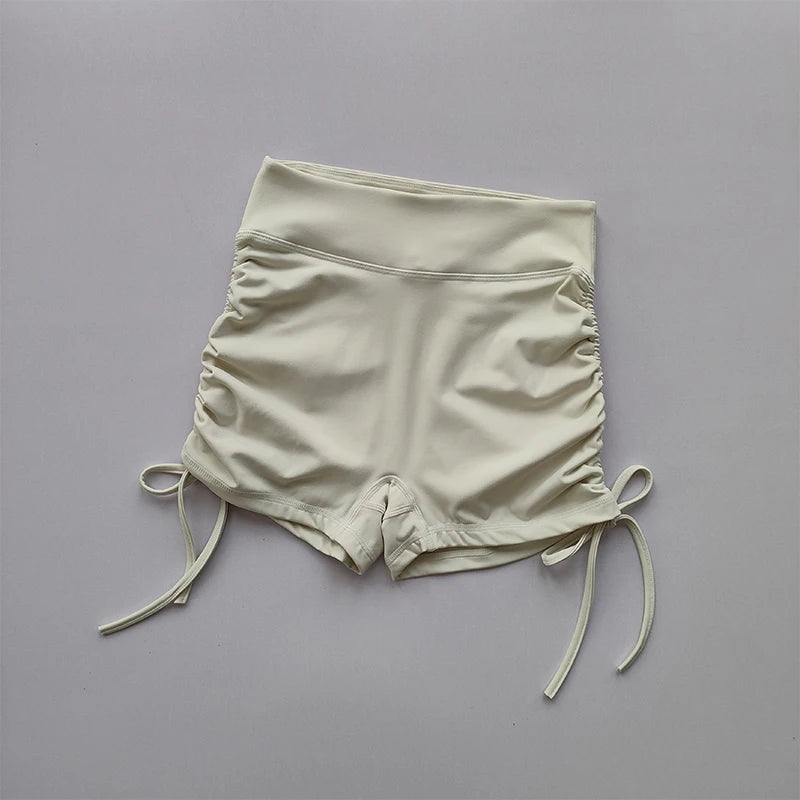 Women's High Waisted Drawstring Shorts Sexy Butt Lifting Gym Yoga Running Shorts Quick Dry Workout Activewear