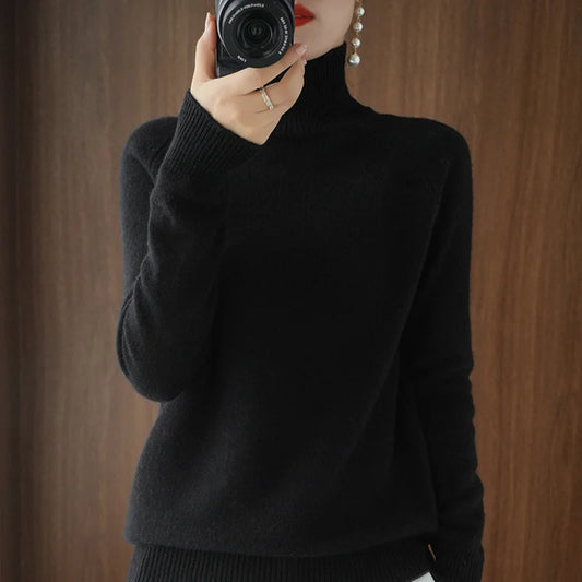 Luxury Soft Knit Long-Sleeve Sweater – Classic Fit in Neutral Tones | Modern Blend Boutique