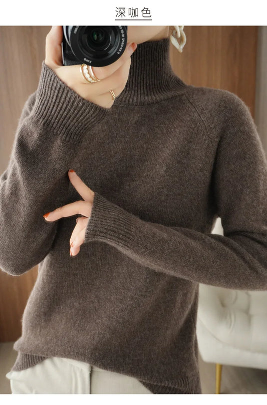 Luxury Soft Knit Long-Sleeve Sweater – Classic Fit in Neutral Tones | Modern Blend Boutique