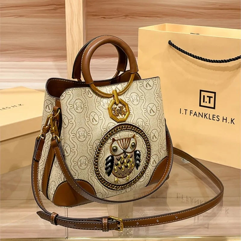 Animal Creative Designed Handbag/Modern Genuine Leather Carrying Bag/High End Designed Fashionable Single Shoulder Crossbody Handbag.