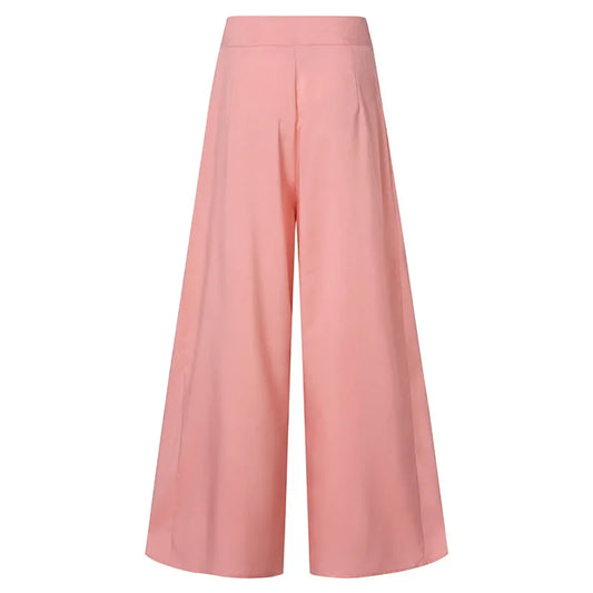 Wide leg trousers pants/Elegant OL Solid High Waist Wide Leg Pants Casual Basics Trousers OTTD Streetwear.